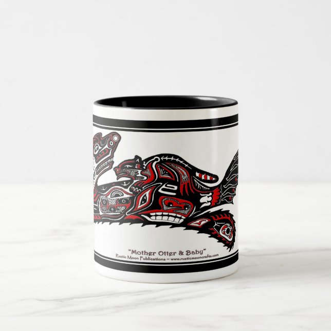 "HAIDA SPIRIT" Wild Otter Partisan de la faune Mug (Centre)
