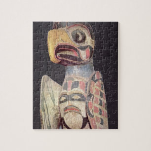 Haida 'Thunderbird' statue (painted wood) Jigsaw Puzzle
