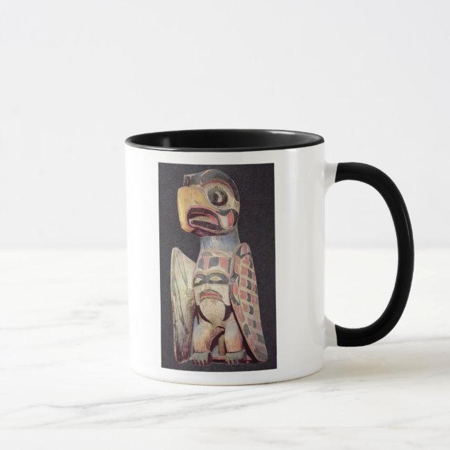Haida 'Thunderbird' statue (painted wood) Mug (Right)