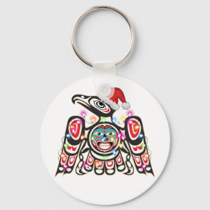 Haida Thunderbird Symbolism Ornament Target Christ Keychain