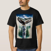 Haida Totem and Bald Eagle