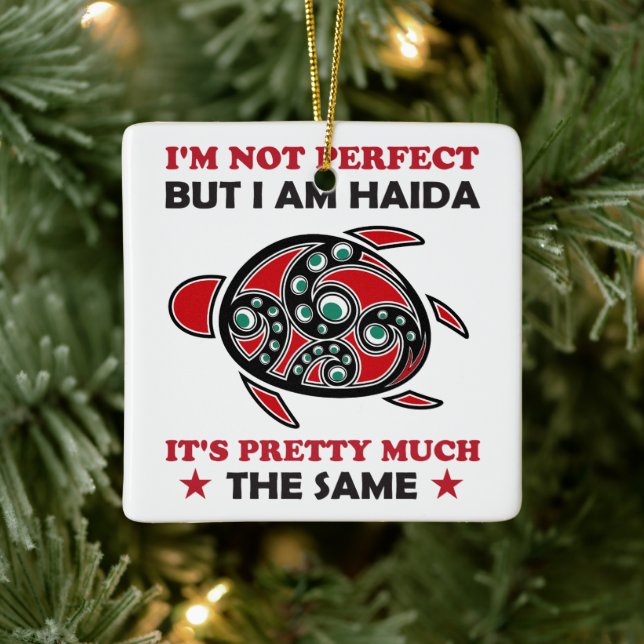 Haida Turtle Haida First Nation Native Pride Ceramic Ornament (Tree)