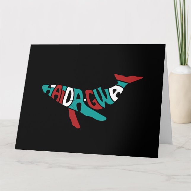 Haida Whale Native Pride Haida mens Gift Ideas Card (Front)