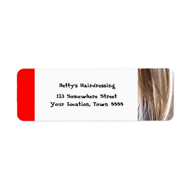 Haidressing Address label (Front)
