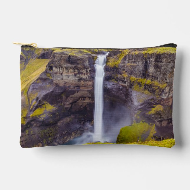 Haifoss waterfall, Iceland Accessory Pouch (Front)