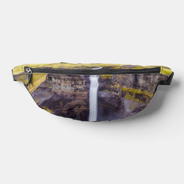 Haifoss waterfall, Iceland Fanny Pack (Lay Down)