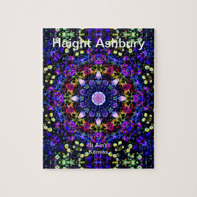 Haight Ashbury Psychedelic  Hippie Fashion Art Jigsaw Puzzle (Vertical)