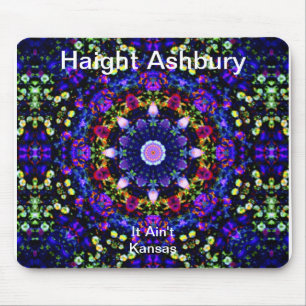 Haight Ashbury Psychedelic  Hippie Fashion Art Mouse Pad