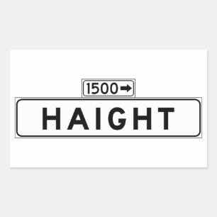 Haight St., San Francisco Street Sign Sticker