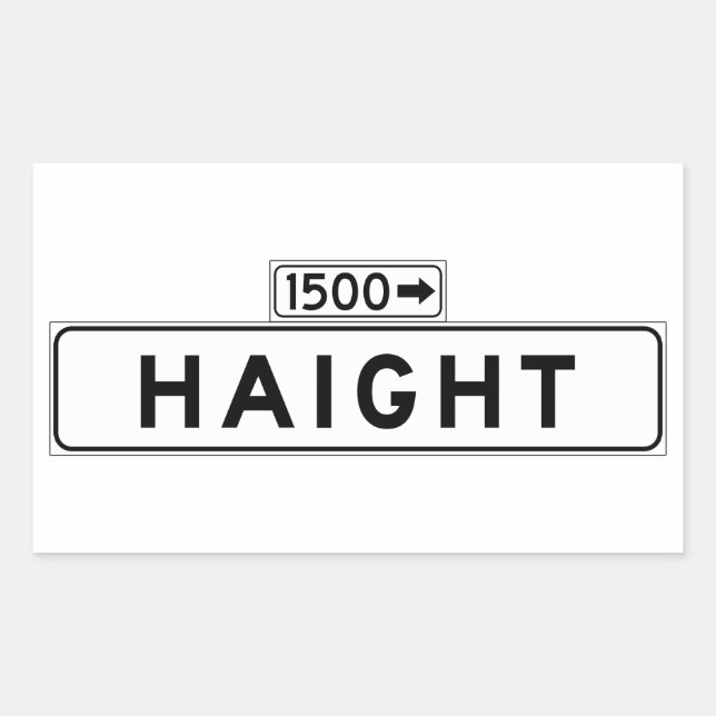 Haight St., San Francisco Street Sign Sticker (Front)