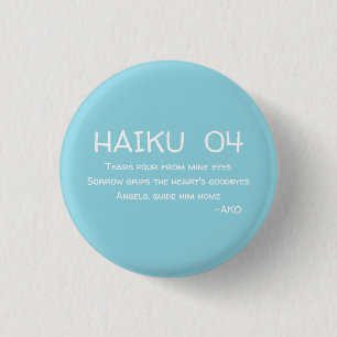 HAIKU 04 1 INCH ROUND BUTTON