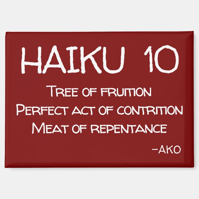 HAIKU 10 MAGNET (Front)