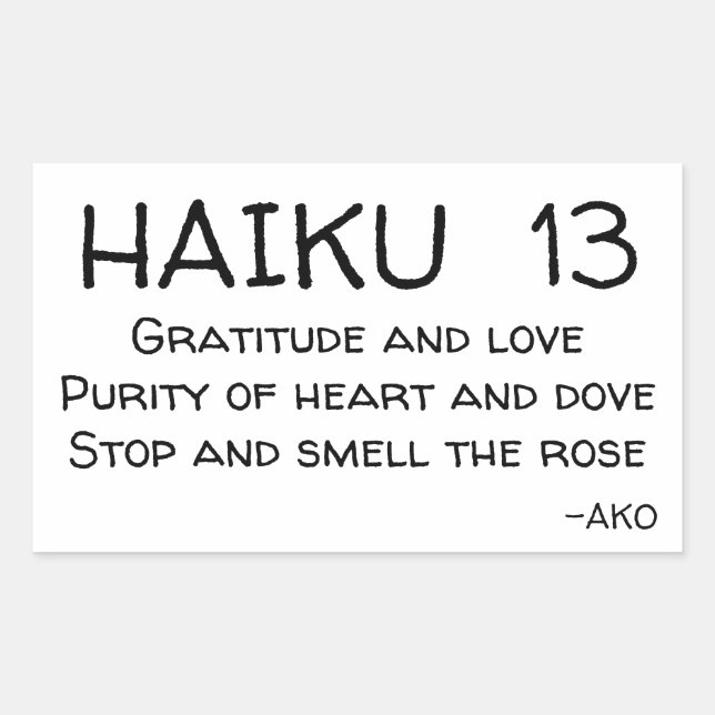 HAIKU 13 STICKER (Front)