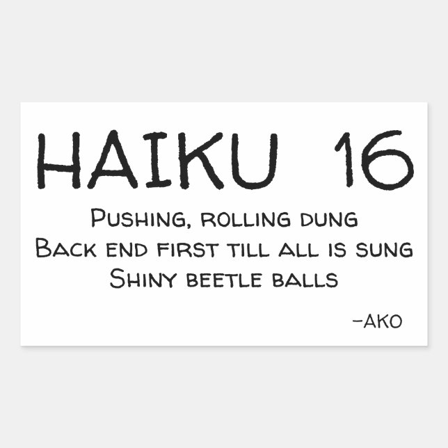 HAIKU 16 STICKER (Front)