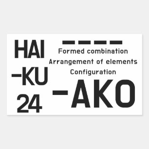 HAIKU 24 STICKER