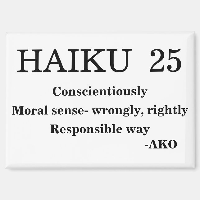HAIKU 25 MAGNET (Front)