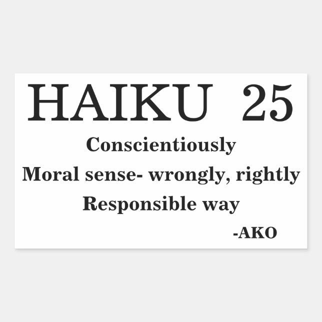 HAIKU 25 STICKER (Front)