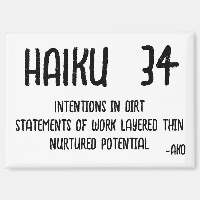 HAIKU 34 MAGNET (Front)