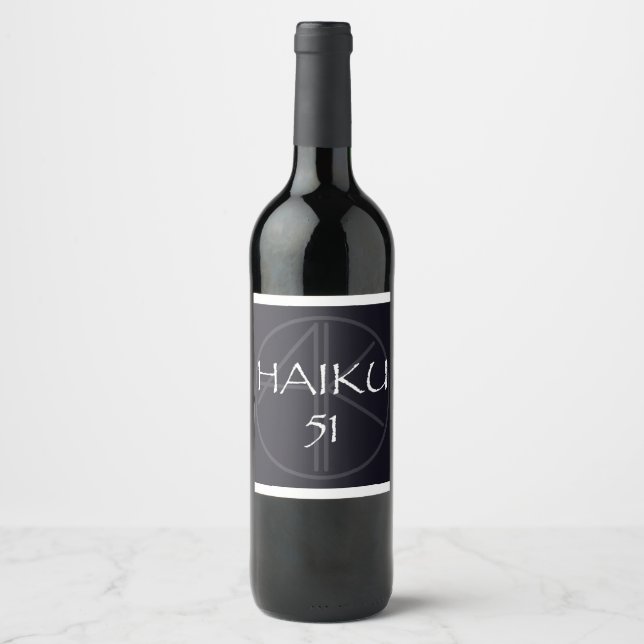 HAIKU 51 WINE BOTTLE LABEL (Front)