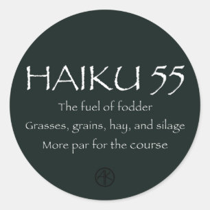 HAIKU 55 CLASSIC ROUND STICKER