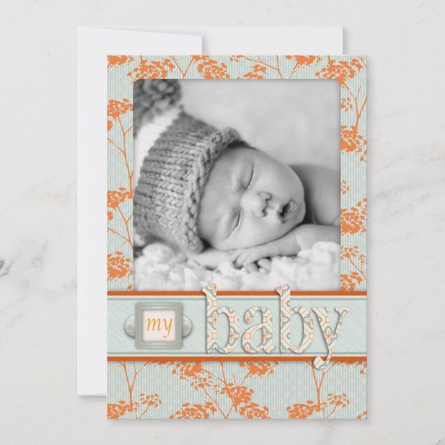 Haiku Baby Announcement Card (Front)