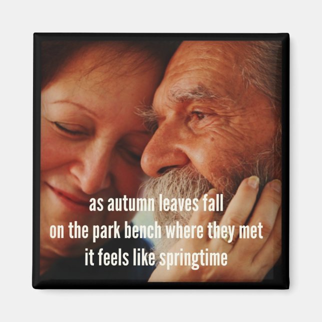 Haiku Fridge Magnet - Alors Que L'Automne Quitte (Devant)