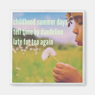 Haiku Fridge Magnet - Childhood Summer Days