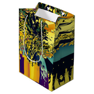 Haiku Japanese Poetry Colourful Pattern Medium Gift Bag
