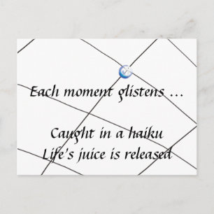 Haiku - juice of life postcard