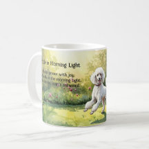 Haiku Poem - Poodle in Morning Light Mug