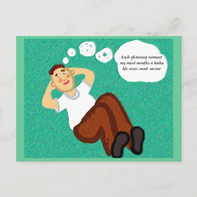 Haiku zen poetry postcard (Front)