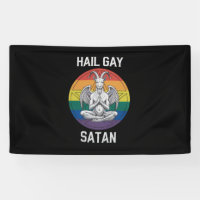 Hail Gay Satan Funny Goth Gothic Goat LGBTQ