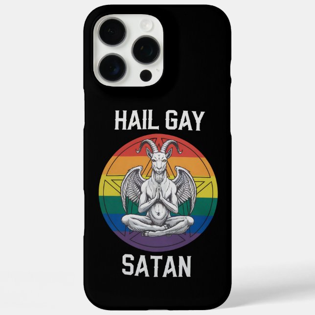 Hail Gay Satan Funny Goth Gothic Goat LGBTQ Case-Mate iPhone Case (Back)