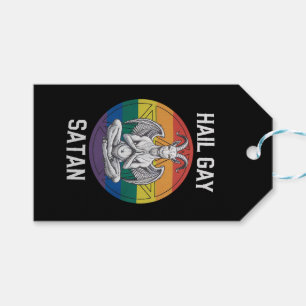 Hail Gay Satan Funny Goth Gothic Goat LGBTQ Gift Tags