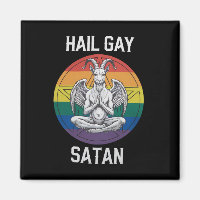 Hail Gay Satan Funny Goth Gothic Goat LGBTQ