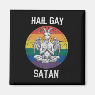 Hail Gay Satan Funny Goth Gothic Goat LGBTQ Magnet