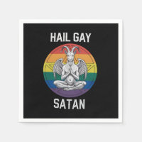 Hail Gay Satan Funny Goth Gothic Goat LGBTQ