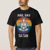 Hail Gay Satan Funny Goth Gothic Goat LGBTQ