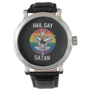 Hail Gay Satan Funny Goth Gothic Goat LGBTQ Watch