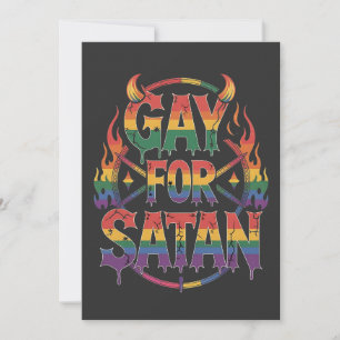 Hail Gay Satan Rainbow Baphomet Devil Goat LGBTQ  Announcement