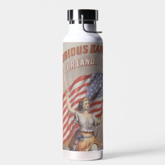 Hail! Glorious Banner of our Land-Patriotic Art Water Bottle