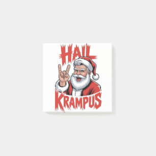 Hail Krampus Devil Horn Krampus Rock  Post-it Notes