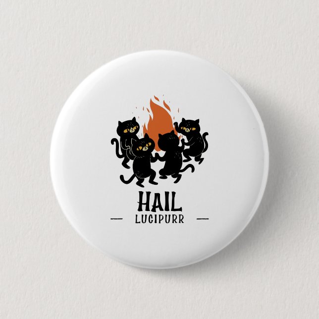 Hail Lucipurr 2 Inch Round Button (Front)