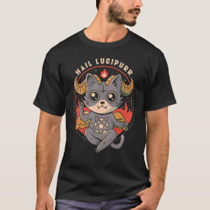 Hail Lucipurr - Cute Baphomet Cat Demon Kitten T-Shirt