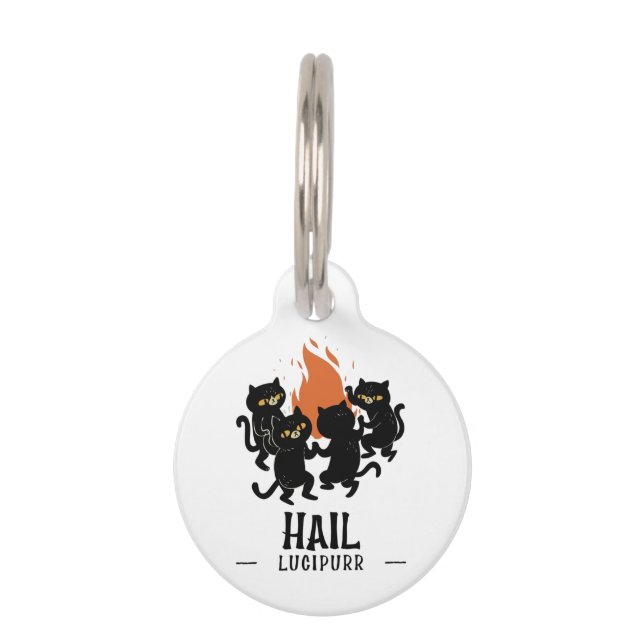 Hail Lucipurr Pet Tag (Front)