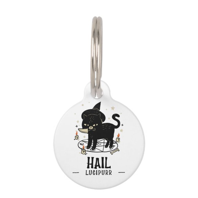 Hail Lucipurr Pet Tag (Front)