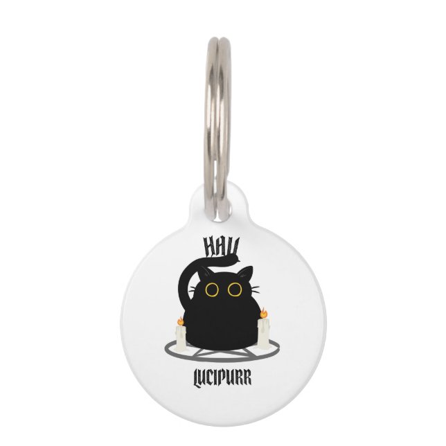 Hail Lucipurr Pet Tag (Front)