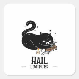 Hail Lucipurr Square Sticker