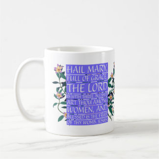 Hail Mary Ave Maria Latin/English Catholic Prayer Coffee Mug