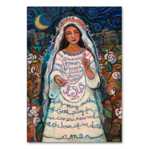 Hail Mary, carte de prière Ave Maria